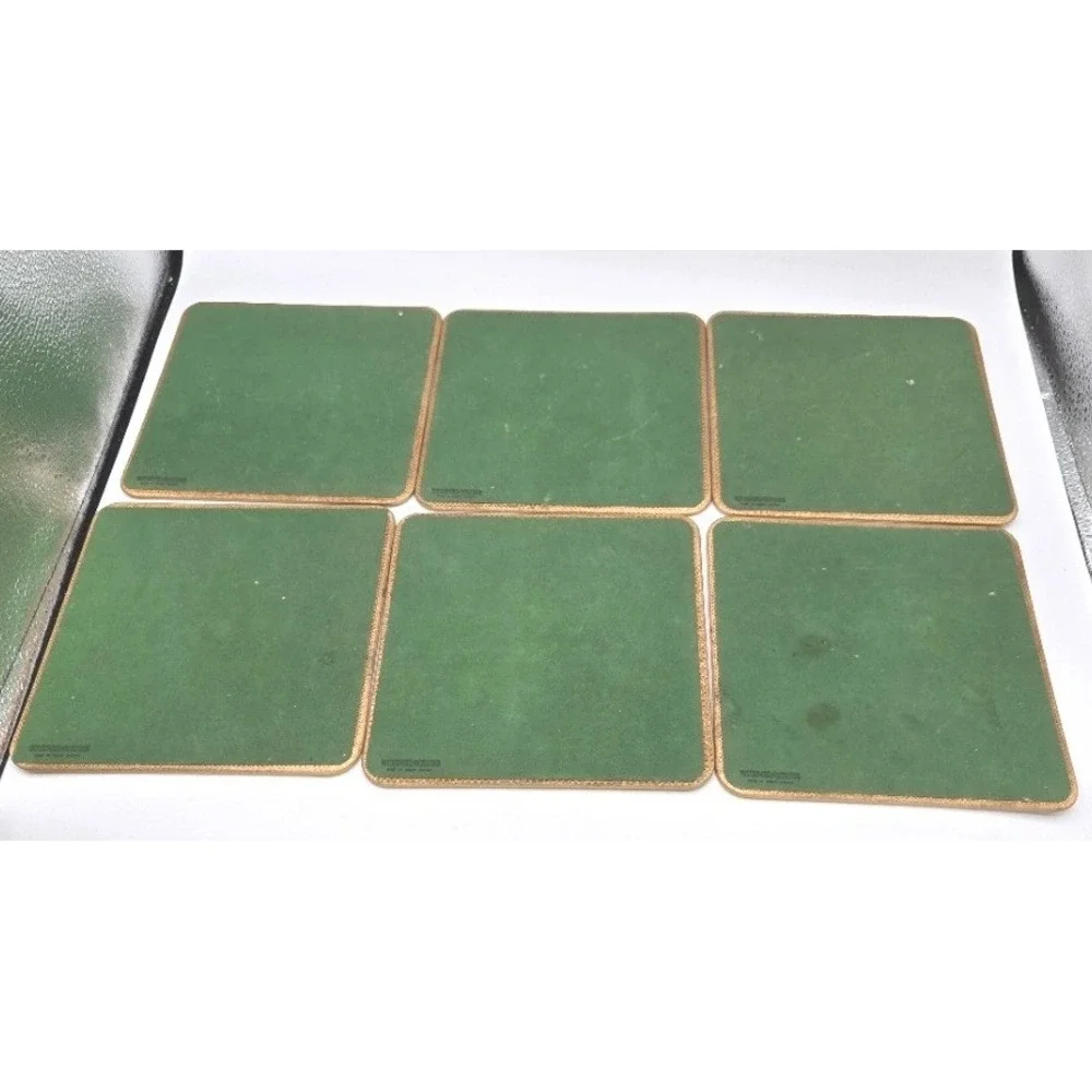 Vintage Win-El-Ware Rose Coasters‎ Set of 6 - Made in Great Britain with Box